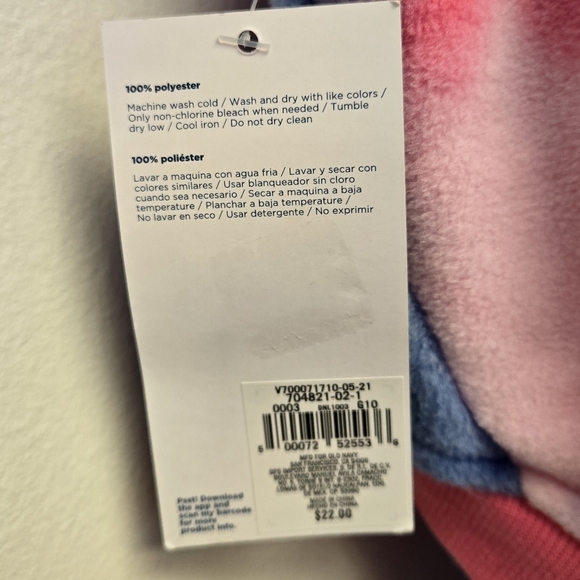 Old Navy Microfleece Critter Sweater Hoodie Tie Dye Unicorn - Picture 8 of 10